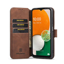 For Samsung Galaxy A13 4G DG.MING Retro Oil Edge Flip Leather Phone Case(Coffee)