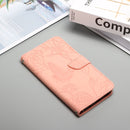 For Motorola Moto G22 Skin Feel Butterfly Peony Embossed Leather Phone Case(Pink)