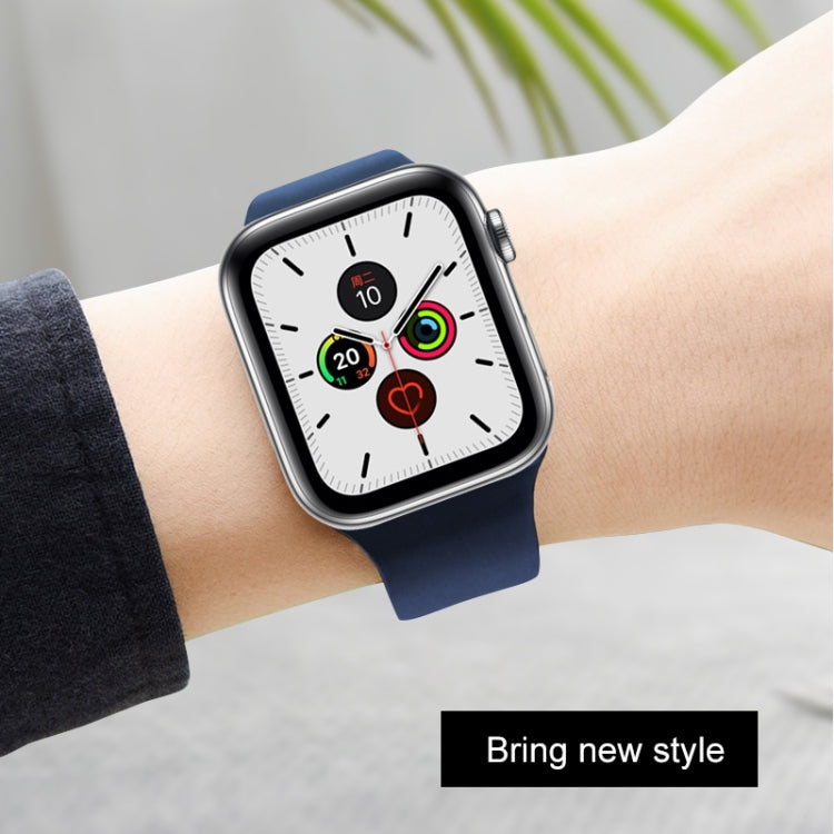 For Apple Watch Series 7 41mm / 6 & SE & 5 & 4 40mm / 3 & 2 & 1 38mm Mutural Liquid Silicone Watch Band(Green)