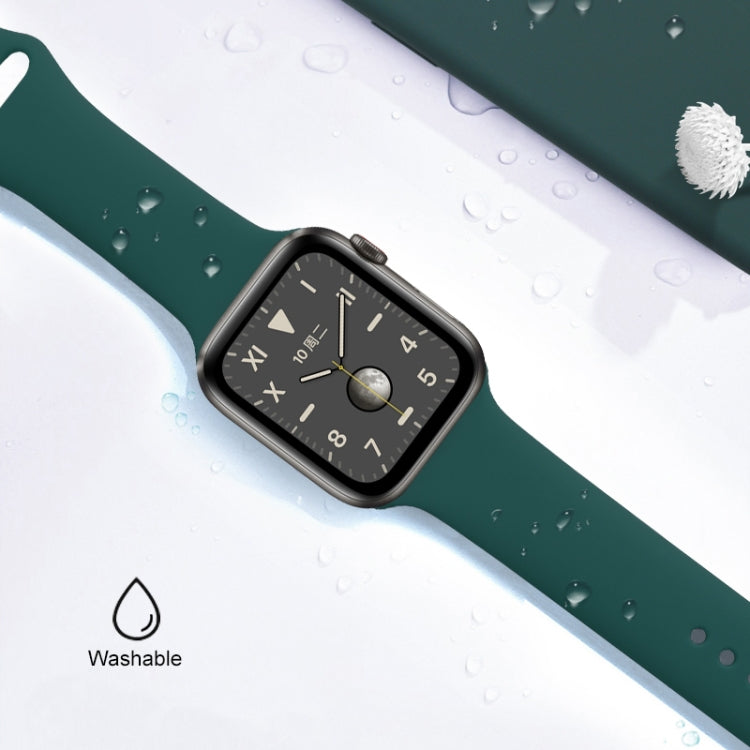 For Apple Watch Series 7 41mm / 6 & SE & 5 & 4 40mm / 3 & 2 & 1 38mm Mutural Liquid Silicone Watch Band(Blue)