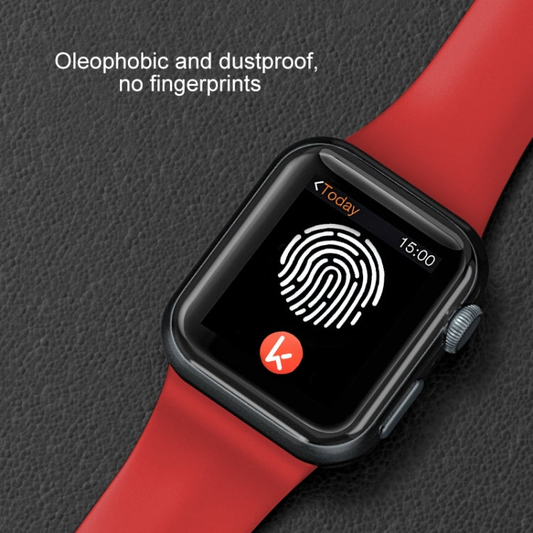 For Apple Watch Series 7 41mm / 6 & SE & 5 & 4 40mm / 3 & 2 & 1 38mm Mutural Liquid Silicone Watch Band(Watermelon Red)