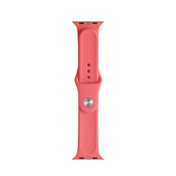 For Apple Watch Series 7 41mm / 6 & SE & 5 & 4 40mm / 3 & 2 & 1 38mm Mutural Liquid Silicone Watch Band(Watermelon Red)