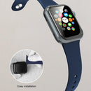 For Apple Watch Series 7 41mm / 6 & SE & 5 & 4 40mm / 3 & 2 & 1 38mm Mutural Liquid Silicone Watch Band(Mint Green)