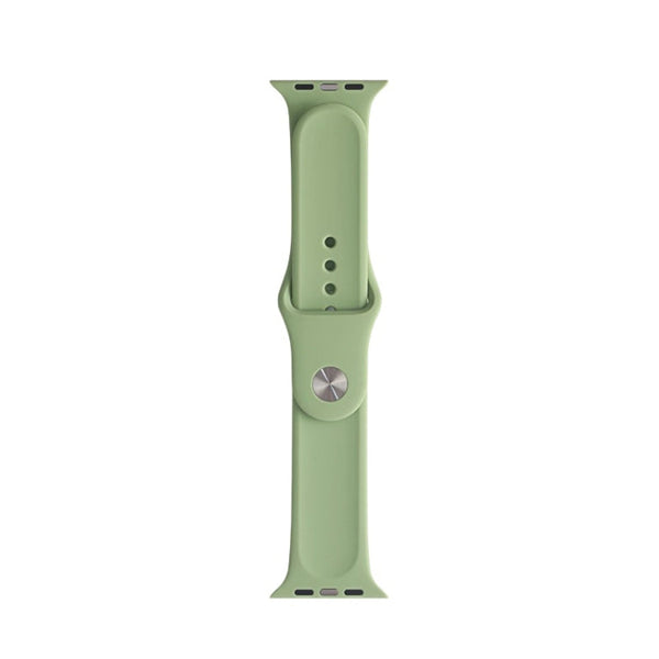 For Apple Watch Series 7 41mm / 6 & SE & 5 & 4 40mm / 3 & 2 & 1 38mm Mutural Liquid Silicone Watch Band(Mint Green)