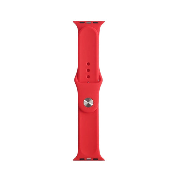 For Apple Watch Series 7 41mm / 6 & SE & 5 & 4 40mm / 3 & 2 & 1 38mm Mutural Liquid Silicone Watch Band(Red)