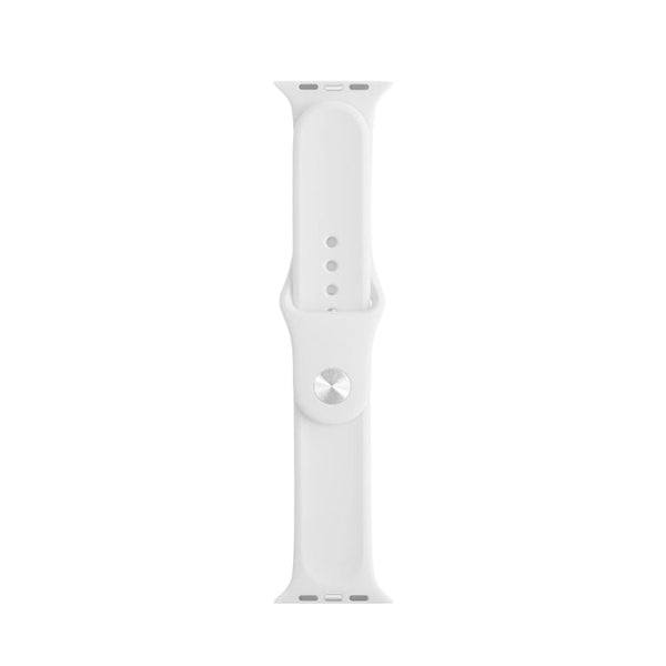 For Apple Watch Series 7 41mm / 6 & SE & 5 & 4 40mm / 3 & 2 & 1 38mm Mutural Liquid Silicone Watch Band(White)