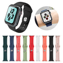 For Apple Watch Series 7 41mm / 6 & SE & 5 & 4 40mm / 3 & 2 & 1 38mm Mutural Liquid Silicone Watch Band(Mint Green)