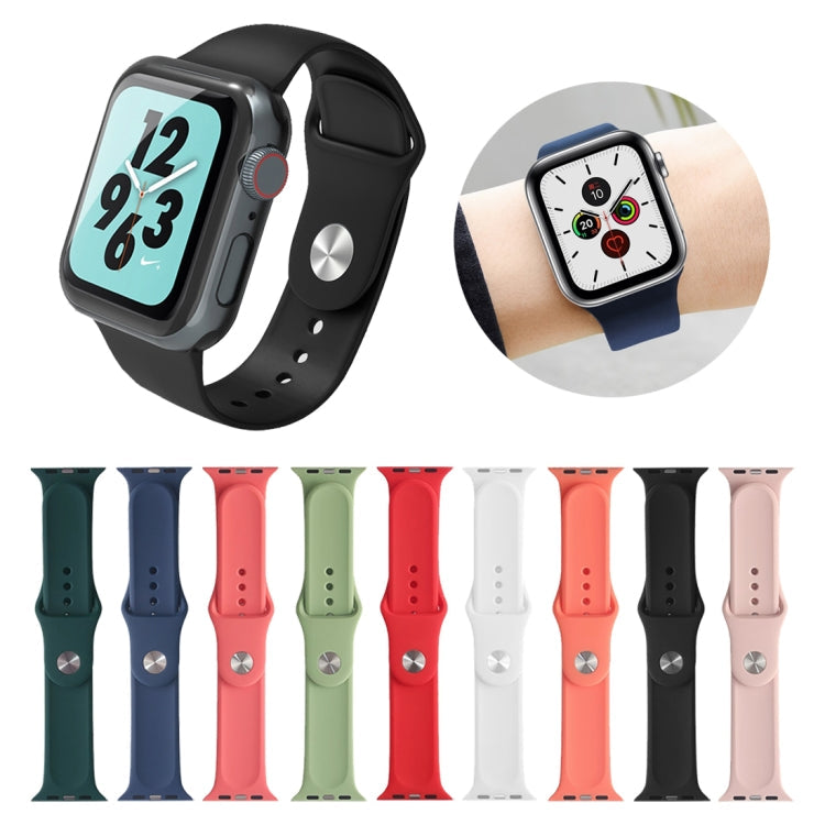 For Apple Watch Series 7 41mm / 6 & SE & 5 & 4 40mm / 3 & 2 & 1 38mm Mutural Liquid Silicone Watch Band(Mint Green)