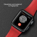 For Apple Watch Series 7 45mm / 6 & SE & 5 & 4 44mm / 3 & 2 & 1 42mm Mutural Liquid Silicone Watch Band(Red)