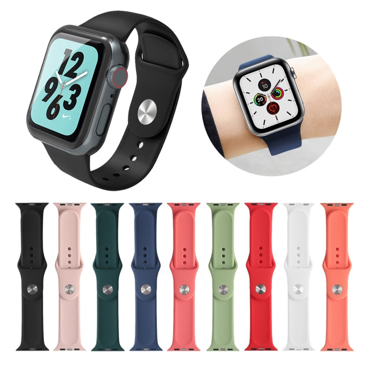 For Apple Watch Series 7 45mm / 6 & SE & 5 & 4 44mm / 3 & 2 & 1 42mm Mutural Liquid Silicone Watch Band(Blue)