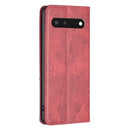 For Google Pixel 7 5G Prismatic Invisible Magnetic Leather Phone Case(Red)
