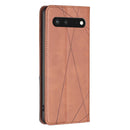 For Google Pixel 7 5G Prismatic Invisible Magnetic Leather Phone Case(Brown)