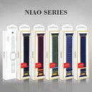 For Apple Watch Series 7 45mm / 6 & SE & 5 & 4 44mm / 3 & 2 & 1 42mm Mutural Nylon Watch Band(White)