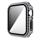 Diamond PC + Tempered Glass Watch Case For Apple Watch Series 3&2&1 38mm(Black)