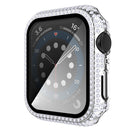 Diamond PC + Tempered Glass Watch Case For Apple Watch Series 3&2&1 38mm(Silver)