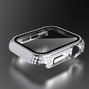 Diamond PC + Tempered Glass Watch Case For Apple Watch Series 3&2&1 38mm(Silver)