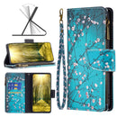 For Xiaomi Redmi 10C Colored Drawing Pattern Zipper Leather Phone Case(Plum Blossom)