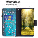 For Xiaomi Redmi 10C Colored Drawing Pattern Zipper Leather Phone Case(Plum Blossom)