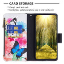 For Xiaomi Redmi 10C Colored Drawing Pattern Zipper Leather Phone Case(Two Butterflies)