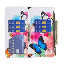 For Xiaomi Redmi 10C Colored Drawing Pattern Zipper Leather Phone Case(Two Butterflies)