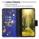 For Xiaomi Redmi 10C Colored Drawing Pattern Zipper Leather Phone Case(Purple Butterfly)