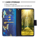 For Xiaomi Redmi 10C Colored Drawing Pattern Zipper Leather Phone Case(Gold Butterfly)