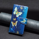 For Xiaomi Redmi 10C Colored Drawing Pattern Zipper Leather Phone Case(Gold Butterfly)