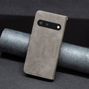 For Google Pixel 7 5G Lambskin Texture Pure Color Leather Phone Case(Grey)