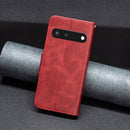 For Google Pixel 7 5G Lambskin Texture Pure Color Leather Phone Case(Red)