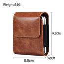 Universal Folding Mobile Phone Waist-mounted Leather Case(Brown)