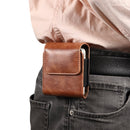 Universal Folding Mobile Phone Waist-mounted Leather Case(Brown)