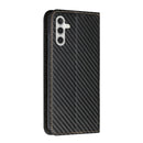 For Samsung Galaxy A13 5G Carbon Fiber Texture Flip Holder Leather Phone Case(Black)