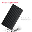 For Samsung Galaxy A13 5G Carbon Fiber Texture Flip Holder Leather Phone Case(Black)
