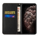 For Samsung Galaxy A13 5G Carbon Fiber Texture Flip Holder Leather Phone Case(Black)