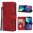 Leather Phone Case For iPhone 14(Red)