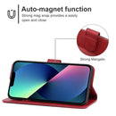 Leather Phone Case For iPhone 14(Red)