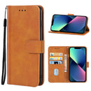 Leather Phone Case For iPhone 14(Brown)