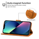 Leather Phone Case For iPhone 14(Brown)