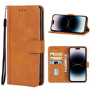 Leather Phone Case For iPhone 14 Pro(Brown)