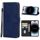Leather Phone Case For iPhone 14 Pro(Blue)