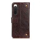 For Sony Xperia 10 IV Copper Buckle Nappa Texture Horizontal Flip Leather Phone Case(Coffee)