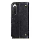 For Sony Xperia 10 IV Copper Buckle Nappa Texture Horizontal Flip Leather Phone Case(Black)