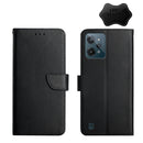 For OPPO Realme C31 Genuine Leather Fingerprint-proof Horizontal Flip Phone Case(Black)