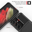 For Samsung Galaxy S21 Ultra 5G Magnetic Wallet Card Bag Leather Phone Case(Black)