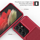 For Samsung Galaxy S21 Ultra 5G Magnetic Wallet Card Bag Leather Phone Case(Red)
