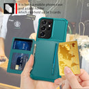 For Samsung Galaxy S21 Ultra 5G Magnetic Wallet Card Bag Leather Phone Case(Cyan)