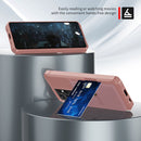 For Samsung Galaxy S21 Ultra 5G Magnetic Wallet Card Bag Leather Phone Case(Rose Gold)