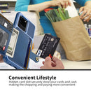 For Samsung Galaxy S20 Ultra Magnetic Wallet Card Bag Leather Phone Case(Navy Blue)