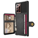 For Samsung Galaxy Note20 Ultra Magnetic Wallet Card Bag Leather Phone Case(Black)