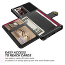 For Samsung Galaxy Note20 Ultra Magnetic Wallet Card Bag Leather Phone Case(Black)